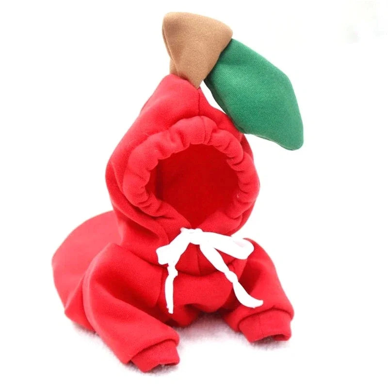 Süßer Früchte-Hundehoodie – Warme Fleece-Kostümjacke für Kleine Hunde, Welpen & Katzen