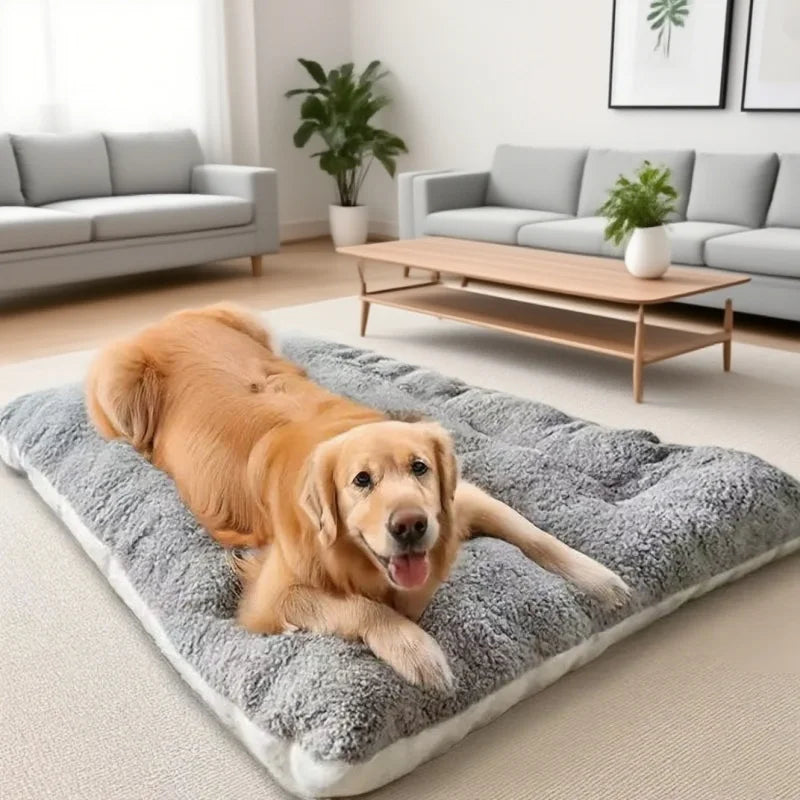 Extra Großes Plüsch Hundebett Sofa – Verdickte Superweiche Polyester Haustiermatratze & Hundebox Schlafmatte für Kleine Mittlere Große Hunde
